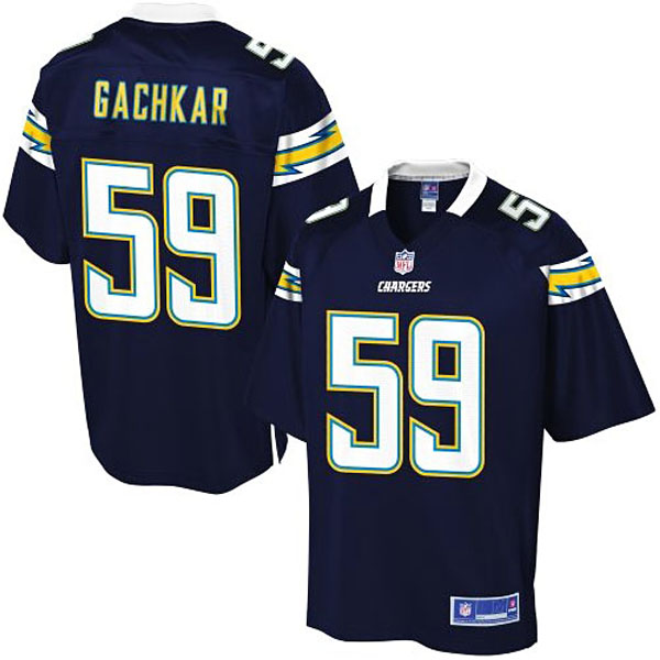 Pro Line Men's San Diego Chargers #59 Andrew Gachkar Team Color Jersey