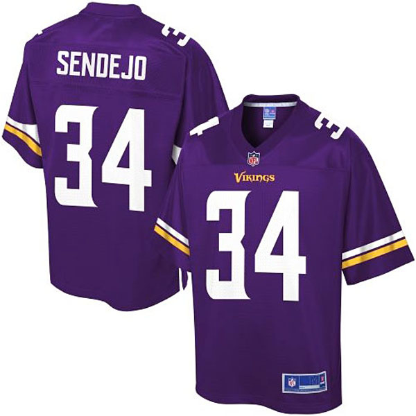 Pro Line Men's Minnesota Vikings #34 Andrew Sendejo Team Color Jersey - Purple