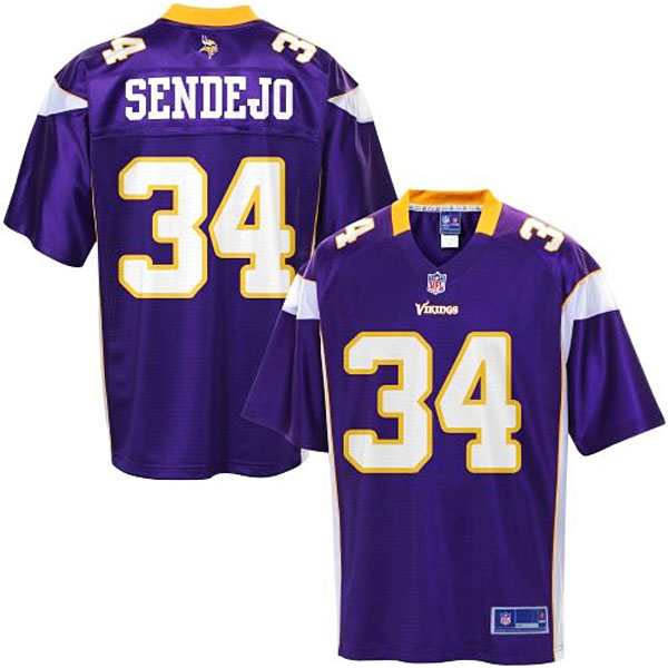 Pro Line Men's Minnesota Vikings #34 Andrew Sendejo Team Color Jersey