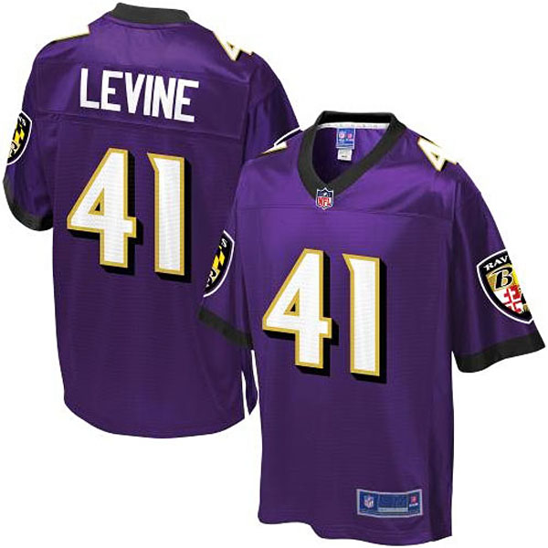 Pro Line Men's Baltimore Ravens #41 Anthony Levine Team Color Jersey