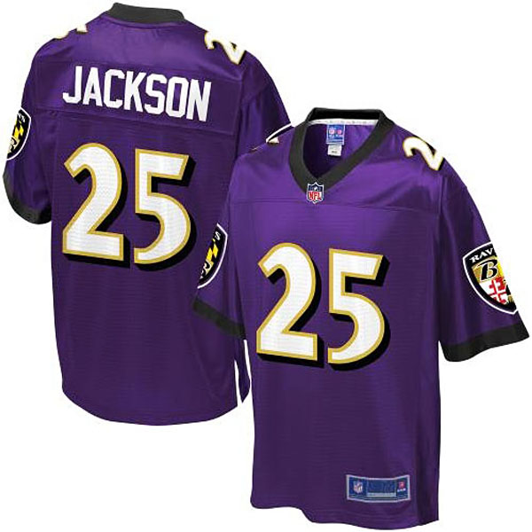 Pro Line Men's Baltimore Ravens #25 Asa Jackson Team Color Jersey