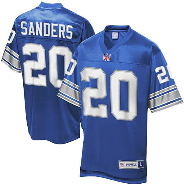 Men's Pro Line Detroit Lions #20 Barry Sanders Retired Player Jersey