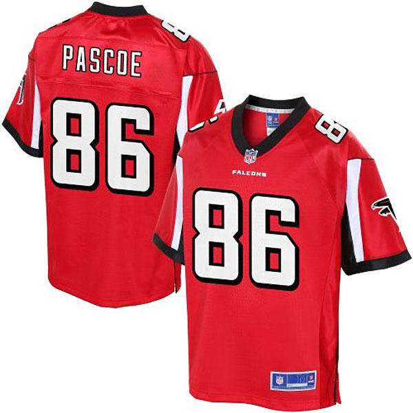 Pro Line Men's Atlanta Falcons #86 Bear Pascoe Team Color Jersey