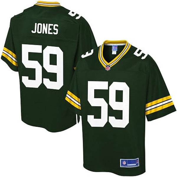 Pro Line Men's Green Bay Packers #59 Brad Jones Team Color Jersey