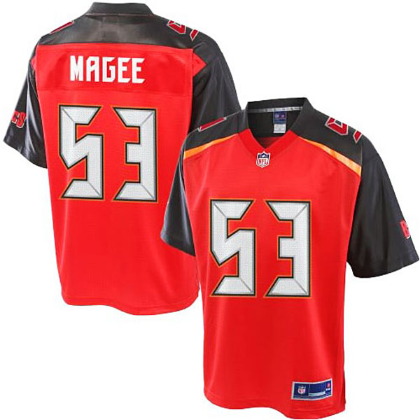 Mens Pro Line Brandon Magee Red Tampa Bay Buccaneers #53 Jersey