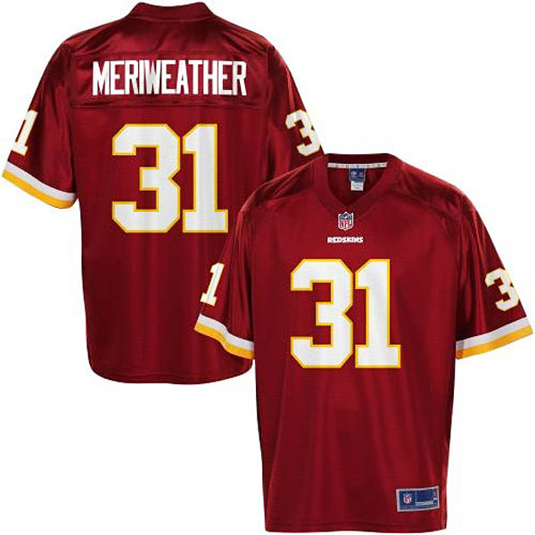 Pro Line Men's Washington Redskins #31 Brandon Meriweather Team Color Jersey