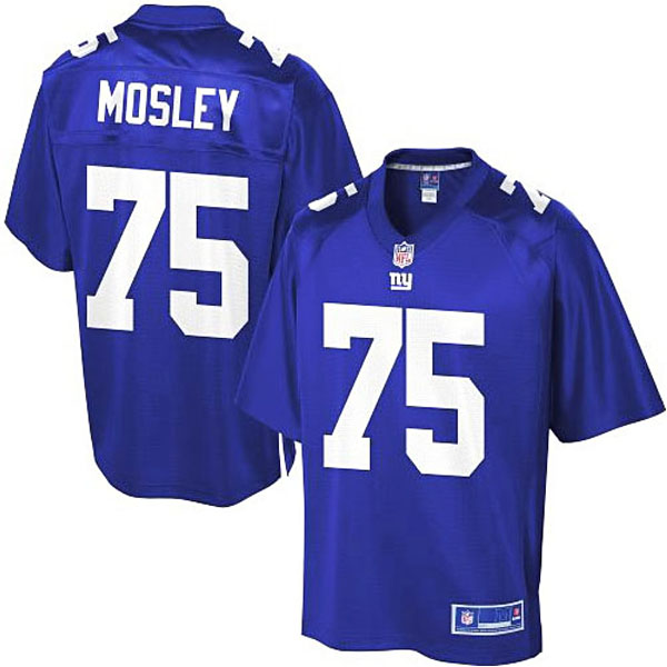 Men's Pro Line Brandon Mosley New York Giants #75 Team Color Jersey