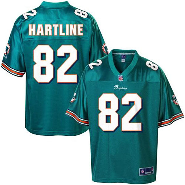 Pro Line Brian Hartline Miami Dolphins #82 Youth Pro Line Team Color Jersey-Aqua