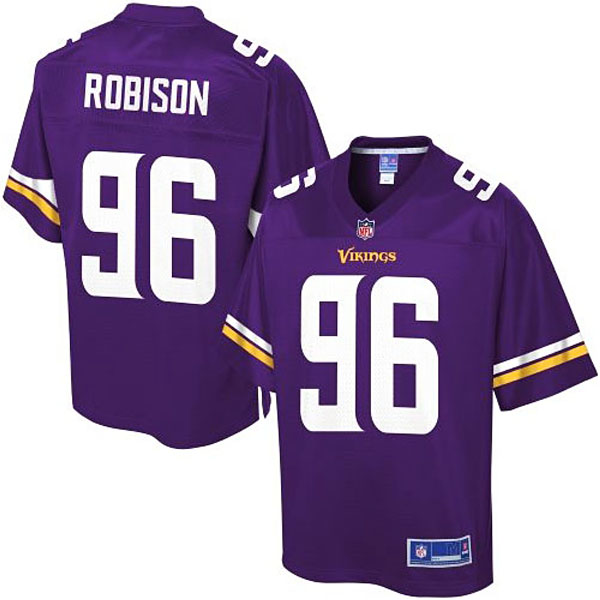 Pro Line Men's Minnesota Vikings #96 Brian Robison Team Color Jersey - Purple