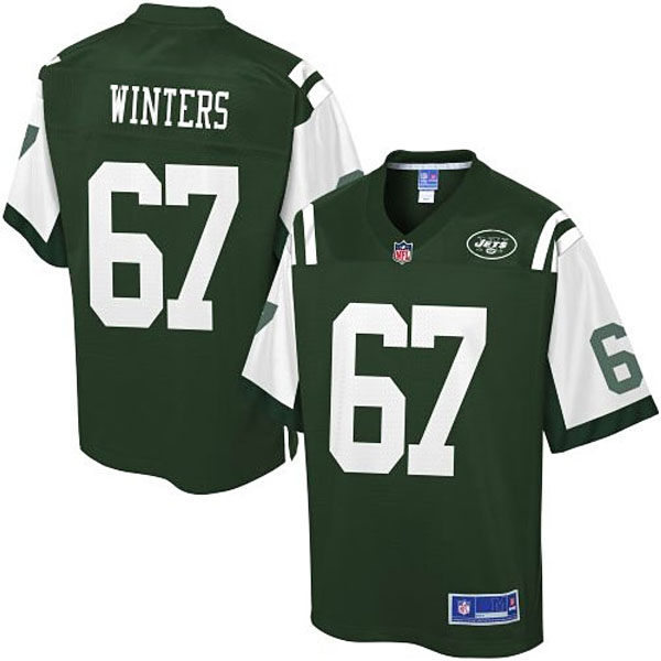 Pro Line Men's New York Jets #67 Brian Winters Team Color Jersey