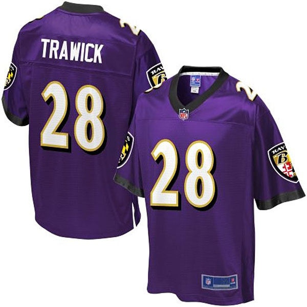 Pro Line Men's Baltimore Ravens #28 Brynden Trawick Team Color Jersey