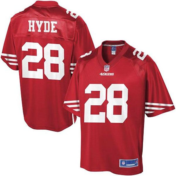 Pro Line Men's San Francisco 49ers #28 Carlos Hyde Team Color Jersey