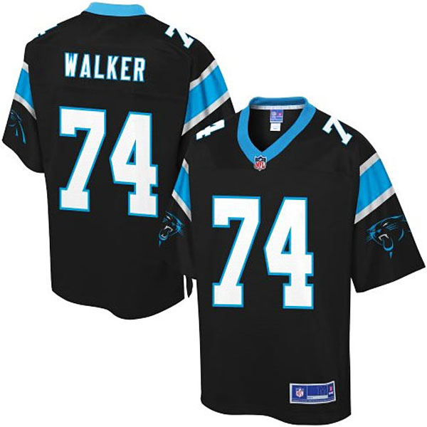 Pro Line Men's Carolina Panthers #74 Casey Walker Team Color Jersey