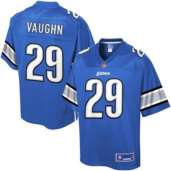 Pro Line Mens Detroit Lions #29 Cassius Vaughn Team Color NFL Jersey