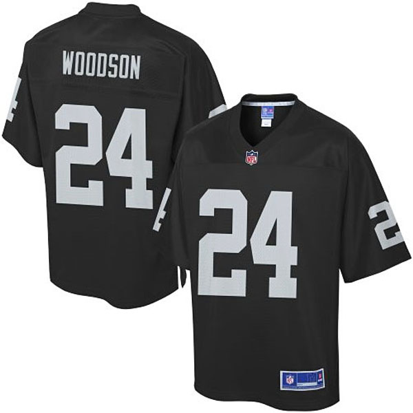 Pro Line Men's Oakland Raiders #24 Charles Woodson Team Color Jersey