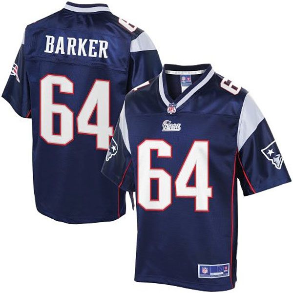 Pro Line Men's New England Patriots #64 Chris Barker Team Color Jersey