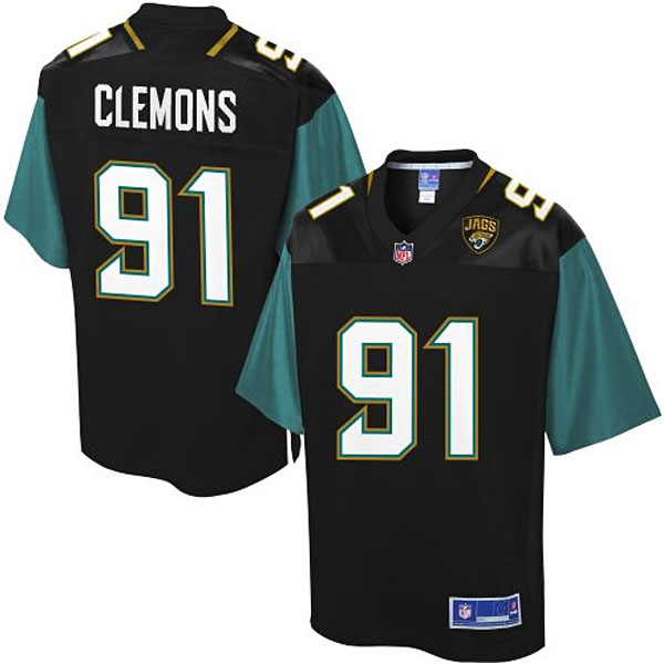 Pro Line Men's Jacksonville Jaguars #91 Chris Clemons Team Color Jersey