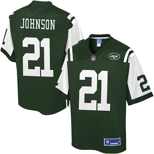 Pro Line Men's New York Jets #21 Chris Johnson Team Color Jersey