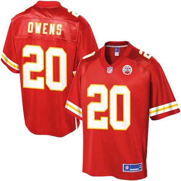 Pro Line Mens Kansas City Chiefs #20 Chris Owens Team Color Jersey