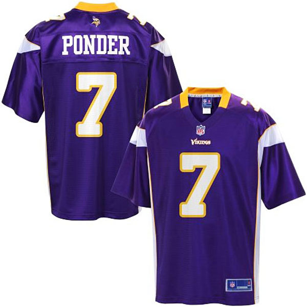 Pro Line Men's Minnesota Vikings #7 Christian Ponder Team Color Jersey