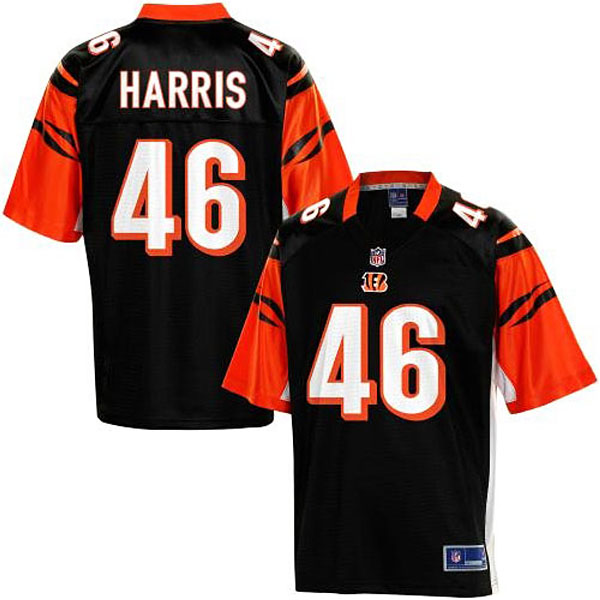 Pro Line Men's Cincinnati Bengals #46 Clark Harris Team Color Jersey