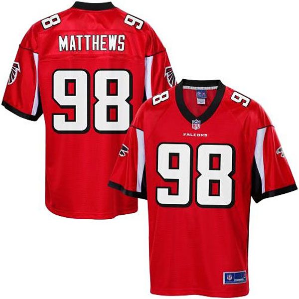 Pro Line Men's Atlanta Falcons #98 Cliff Matthews Team Color Jersey