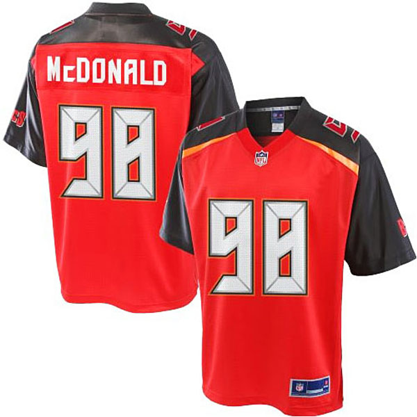 Mens Pro Line Clinton McDonald Red Tampa Bay Buccaneers #90 Jersey