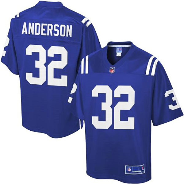 Pro Line Mens Indianapolis Colts #32 Colt Anderson Team Color Jersey