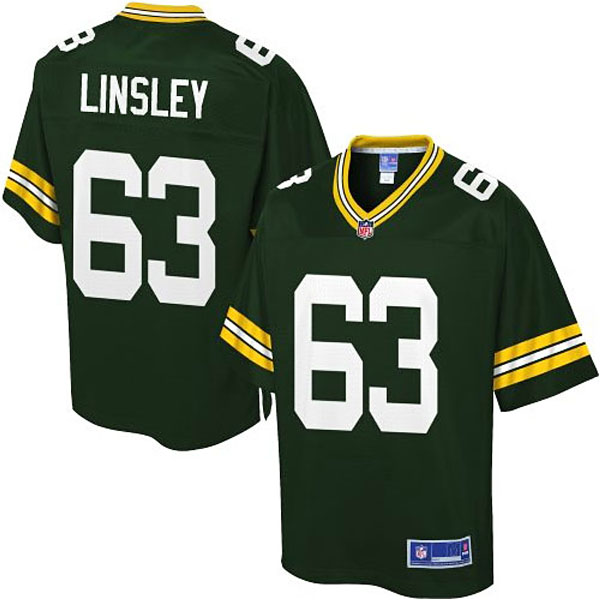 Pro Line Mens Green Bay Packers #63 Corey Linsley Team Color Jersey