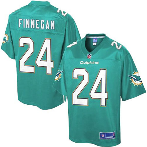 Pro Line Men's Miami Dolphins #24 Cortland Finnegan Team Color Jersey