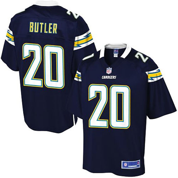 Pro Line Men's San Diego Chargers #20 Crezdon Butler Team Color Jersey