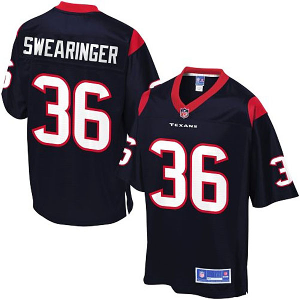 Pro Line Men's Houston Texans #36 DJ Swearinger Team Color Jersey