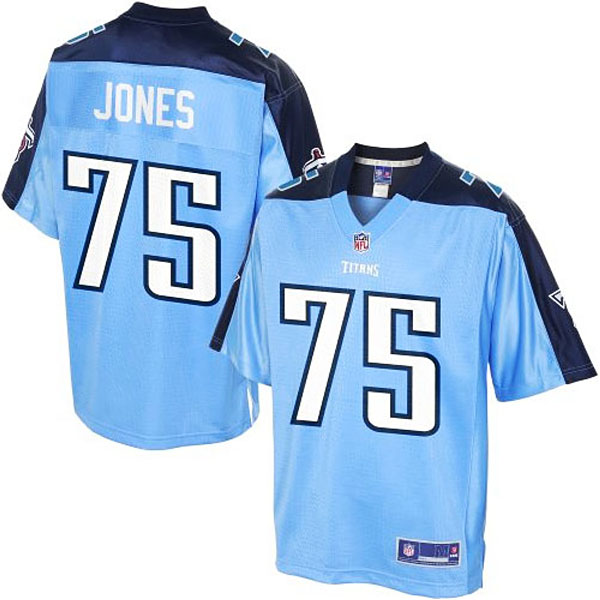 Pro Line Men's Tennessee Titans #75 DaQuan Jones Team Color Jersey