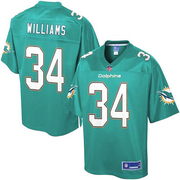 Pro Line Mens Miami Dolphins #34 Damien Williams Team Color Jersey