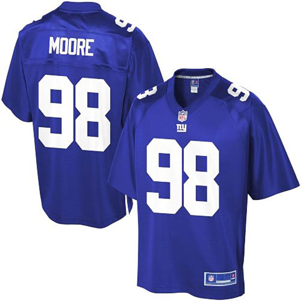 Pro Line Men's New York Giants #98 Damontre Moore Team Color Jersey