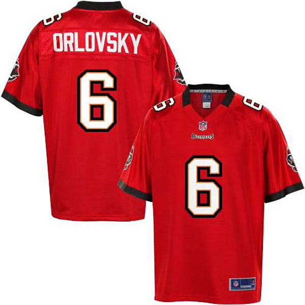 Pro Line Men's Tampa Bay Buccaneers #6 Dan Orlovsky Team Color Jersey