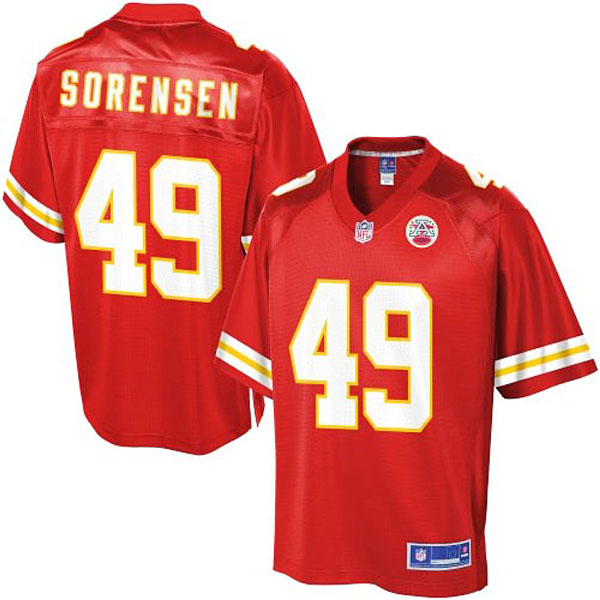 Pro Line Mens Kansas City Chiefs #49 Daniel Sorensen Team Color Jersey