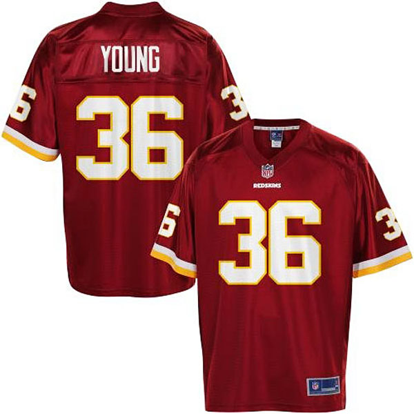 Pro Line Men's Washington Redskins #36 Darrel Young Team Color Jersey