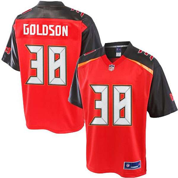 Mens Pro Line Dashon Goldson Red Tampa Bay Buccaneers #38 Jersey