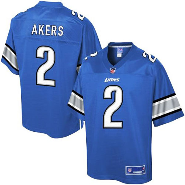 Pro Line Men's Detroit Lions #2 David Akers Team Color Jersey