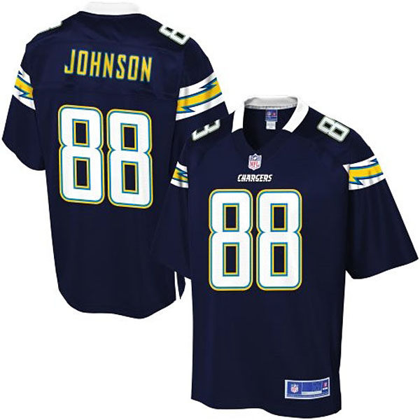 Pro Line Mens San Diego Chargers #88 David Johnson Team Color Jersey