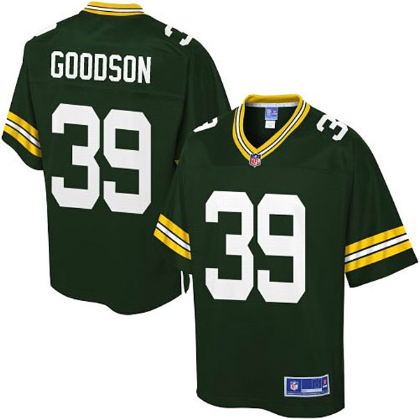 Pro Line Mens Green Bay Packers #39 Demetri Goodson Team Color Jersey