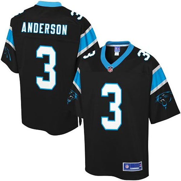 Pro Line Men's Carolina Panthers #3 Derek Anderson Team Color Jersey