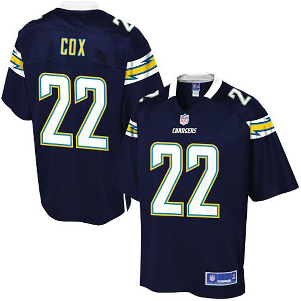 Pro Line Men's San Diego Chargers #22 Derek Cox Team Color Jersey