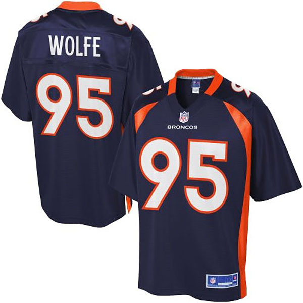 Pro Line Mens Denver Broncos #95 Derek Wolfe Alternate Jersey