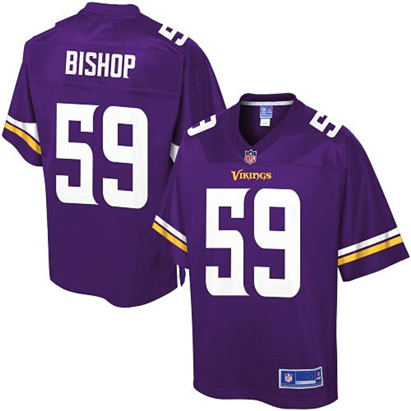 Pro Line Men's Minnesota Vikings #59 Desmond Bishop Team Color Jersey - Purple