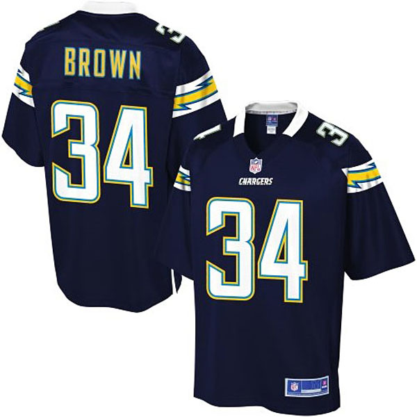 Pro Line Men's San Diego Chargers #34 Donald Brown Team Color Jersey