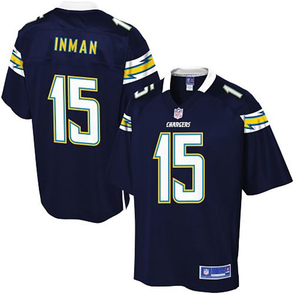 Pro Line Mens San Diego Chargers #15 Dontrelle Inman Team Color Jersey