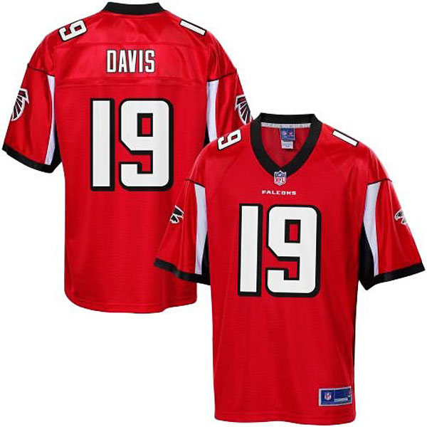 Pro Line Men's Atlanta Falcons #19 Drew Davis Team Color Jersey