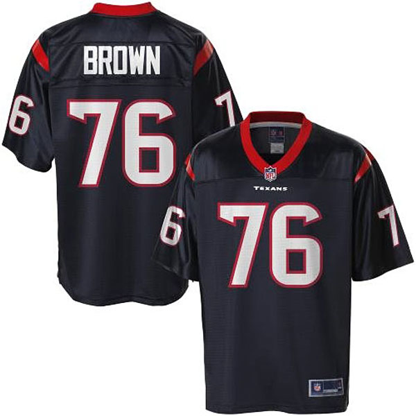 Pro Line Men's Houston Texans #76 Duane Brown Team Color Jersey